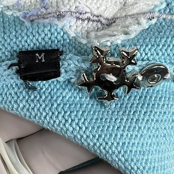 Christine Rotelli Womens M 3D Cardigan Sweater Snowman Teddy Collar Teacher Wear - Picture 14 of 16